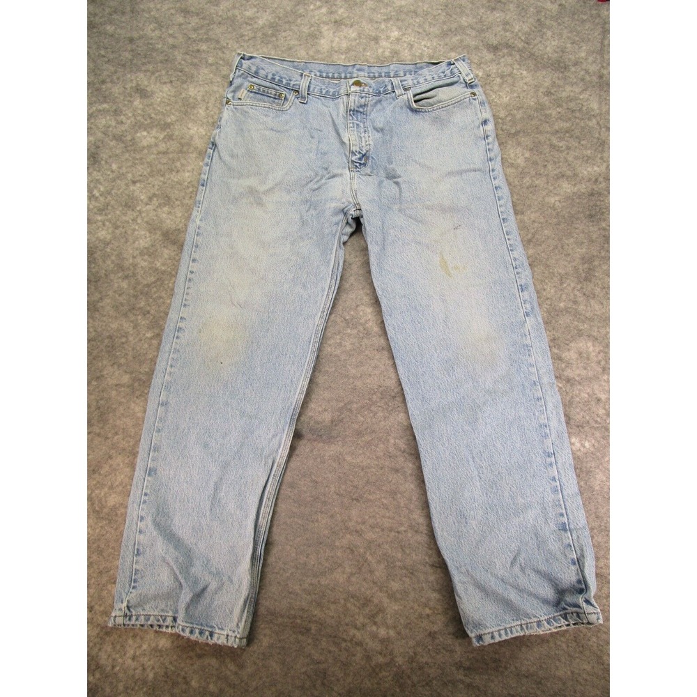 Carhartt Jeans Mens 38 x 30 cotton pre-owned blue denim distressed see desc.